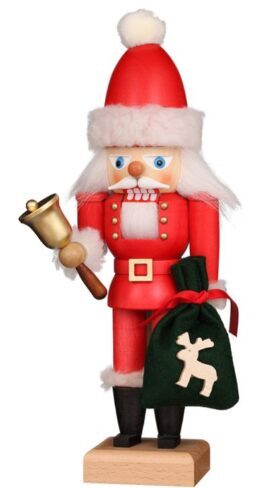 Casse-Noisette Père-Noël rouge avec cloche