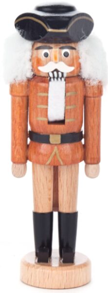 Casse-noisette au chapeau tricorne naturel, 13 cm