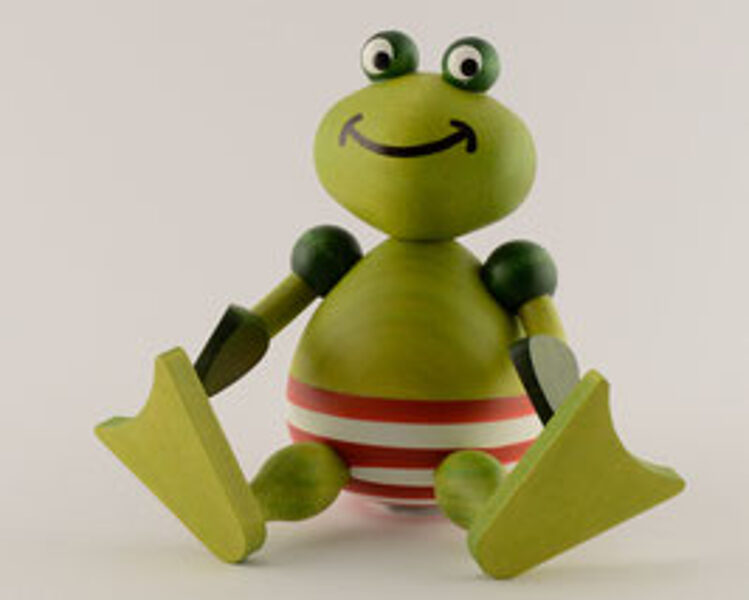 Grenouille assise slip de bain rouge