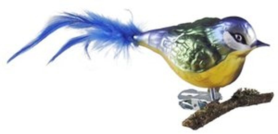 Suspension Mésange bleue Verre de Thüringe