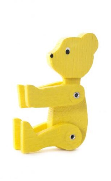 Grand ours jaune articulable, 11,5 cm