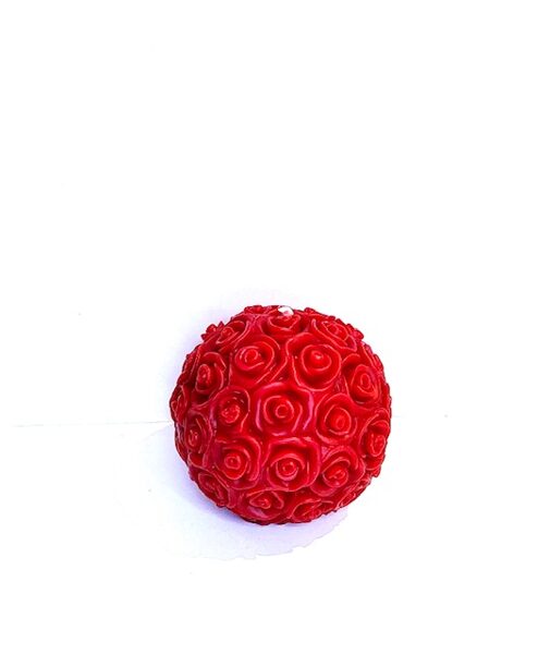 Boule de roses 9 cm rouge