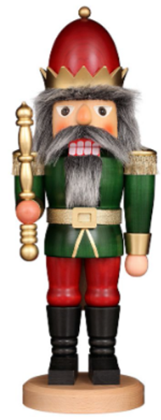Casse-Noisette classique Roi rouge et vert