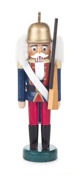 Casse-Noisette garde bleu et rouge, 14 cm